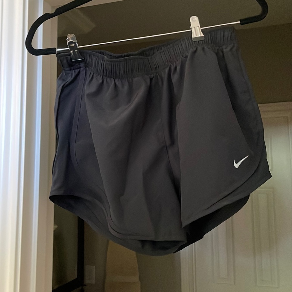 All black Nike shorts.